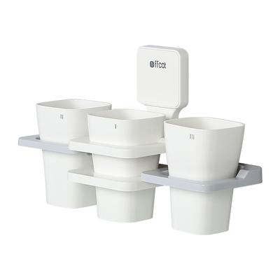 非非猫牙刷免侣免打孔3人置物架