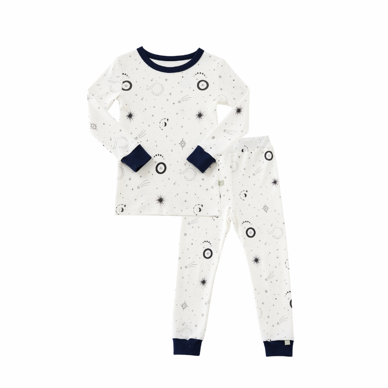 Finn+Emma秋冬分体睡衣套装婴幼儿家居服睡衣上下套装男女有机棉