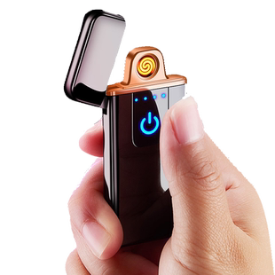 新款十二生肖触摸感应防风打火机充电创意个性高档电子点烟器男士