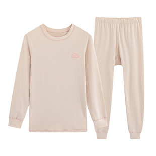 初中高中学生少女秋衣秋裤套装青少年保暖内衣女大童纯棉毛衫打底