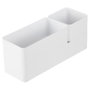 霜山抽屉收纳盒深型厨房分隔盒桌面杂物盒自由组合整理盒可叠加