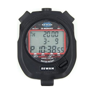 世运牌专业秒表篮球田径电子跑表大屏幕三排30道计时器记忆3030