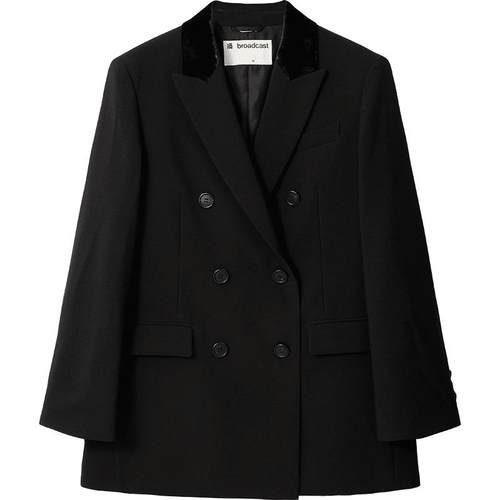 【播奥莱】播商场同款双排扣西装外套秋通勤简约西服女BDQ3XD0177