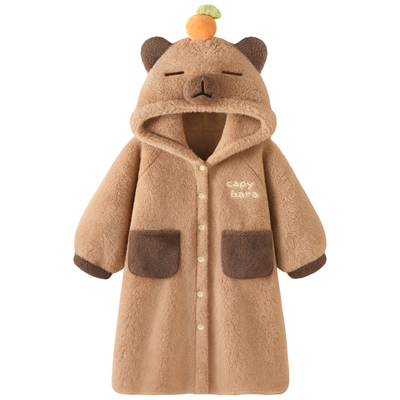 珊瑚绒睡衣女款冬季加绒加厚保暖