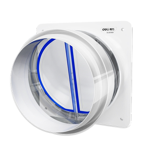 得力止逆阀抽油烟机止回阀烟道厨房卫生间专用排烟管防烟宝止烟阀