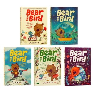 小熊和小鸟全彩桥梁书5册套装 英文原版 Bear and Bird 儿童自主阅读启蒙 友谊成长故事 动物故事图画书进口图书 490L-520L 平装