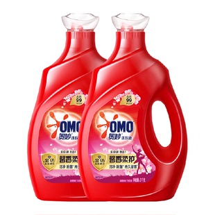 奥妙全自动樱花味洗衣液含金纺浓缩酵素护衣留香3KG*2瓶