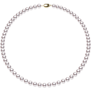 GiO珠宝 吉尔德花珠大证Akoya海水珍珠项链串珠颈饰锁骨链18K金