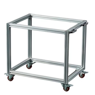 工业铝型材防静电工作台带轮可移动手推车铝合金框架检验打包桌子