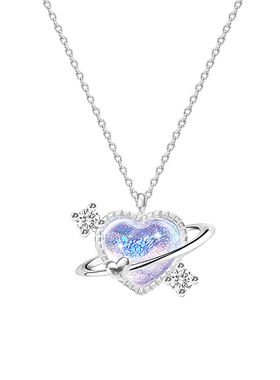 告白心球纯银爱心项链女表白礼物