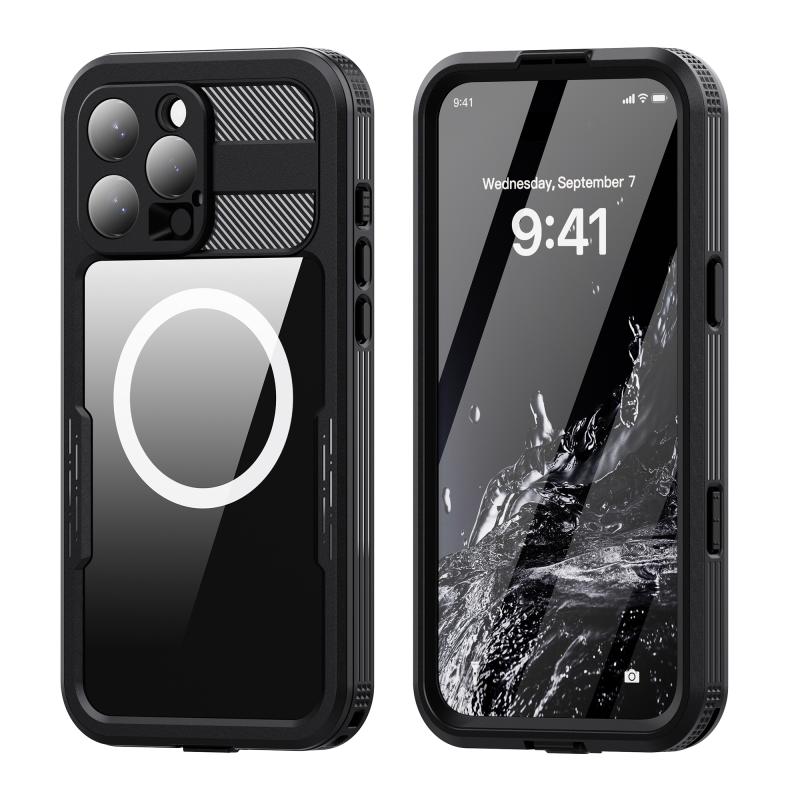 Mars战神款IP68级别防水壳适用于iPhone16ProMax手机壳膜一体全包防摔加Plus防尘保护套户外运动防雪雨