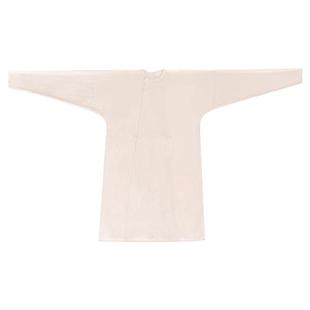 谜阿凰众乐素唐制圆领袍白色长衫春夏款唐褙子复原风女款汉服上衣