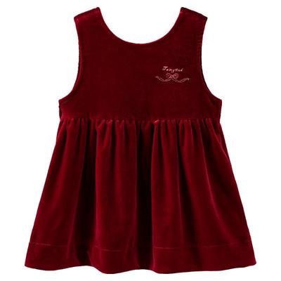 童泰女宝宝连衣裙女童新年马甲裙