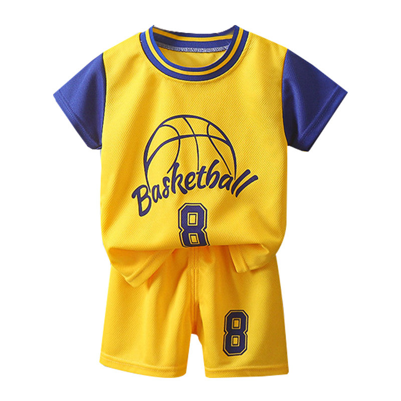 夏季新款中小儿童速干篮球服套装