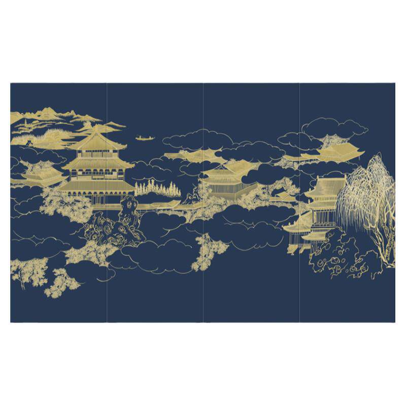 高端轻奢刺绣硬包壁画工程低单价
