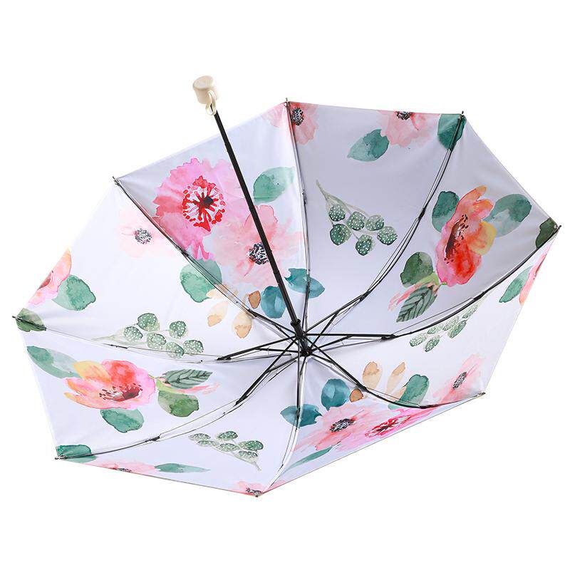 天堂伞黑胶双层太阳伞防晒防紫外线女手动折叠便捷晴雨两用遮阳伞