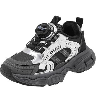 Abckids童鞋儿童二棉运动鞋2025冬季新款软底鞋子轻便女童老爹鞋