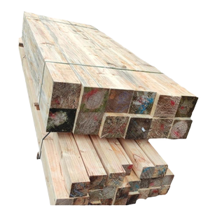 樟子松木方花旗松枕木原木板材垫木杉木柱红松立柱碳化木条葡萄架