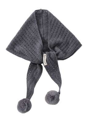 秋冬羊毛针织保暖护颈披肩