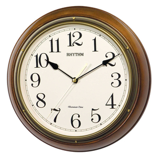 丽声RHYTHM实木音乐报时挂钟客厅办公室欧式古典西敏寺钟表CMJ502