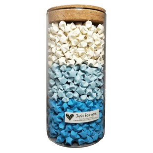 装星星的玻璃罐许愿瓶空瓶折纸幸运星纸漂流木塞成品520情侣礼物