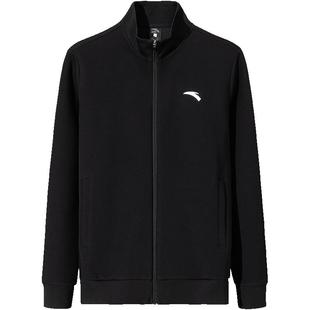 安踏易打理针织立领训练运动外套男春季通勤运动上衣夹克开衫卫衣