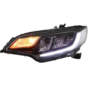 飞度大灯 14-20款新飞度gk5改装LED日行灯RS日版高配LED大灯总成