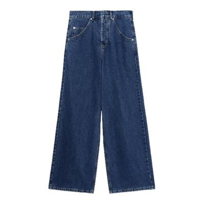 IT牛仔阔腿裤长裤复古时尚