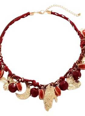 波西米亚民族风手工编织项链