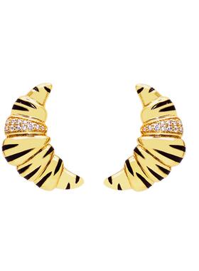 ISEEJewelry现货牛角包耳钉个性趣味可颂面包高级百搭气质