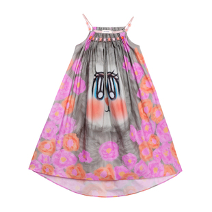 pocoblush计花丛精灵印花吊带连衣裙夏装2026新款夏装女童裙子