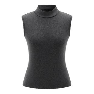 A21女装四色可选无袖立领T恤2025夏季新款简约设计感修身显瘦上衣