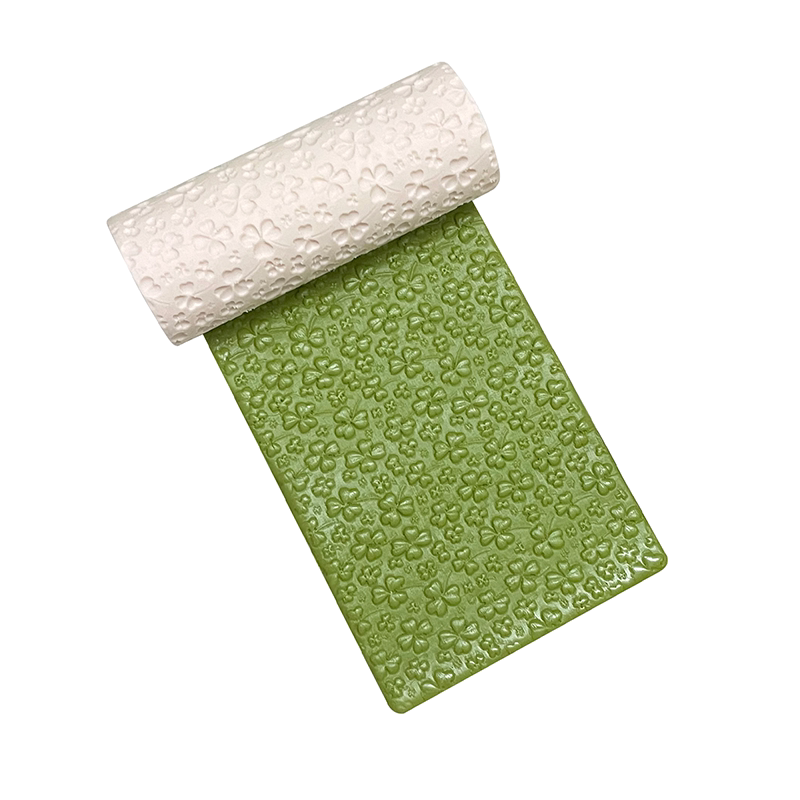 BODIFU-8cm手工DIY软陶粘土皮革纹理棒针织肌理滚轮饰品耳饰模具