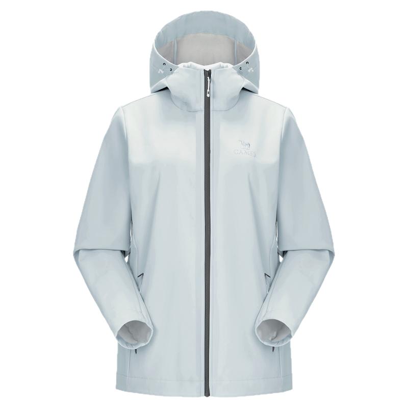 骆驼户外软壳冲锋衣女士2026新款春秋季外套防风连帽夹克运动服男