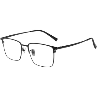 超轻纯钛近视眼镜框男款高端全钛架复古眉线商务可配度数镜片男士