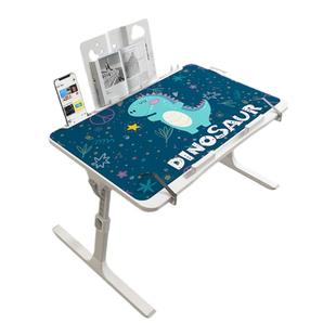 可折叠升降床上小桌子学习书桌儿童卡通桌书架笔记本电脑桌懒人桌