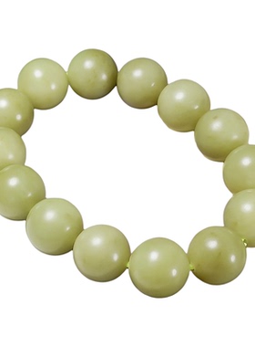 寓意财源滚滚和田黄玉圆珠手串