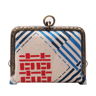 双姊妹原创防消磁手工零钱卡包二合一超薄银行卡证件套卡包女小巧