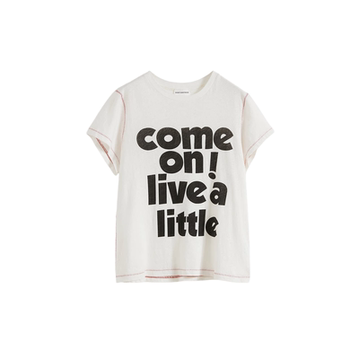 SHORTSENTENCE印花圆领修身T恤