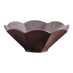 中式剑山禅意花盘仿古花艺插花器皿无孔复古苔藓球花盆花瓣碗花器