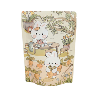 曲奇饼干包装袋雪花酥零食密封袋通用烘焙食品袋可爱兔子自封袋