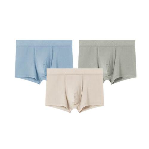 3件|内外橙标80支莫代尔平角抑菌男士内裤夏季NEIWAI