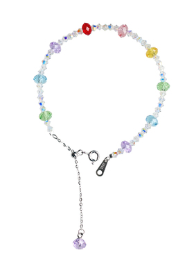 2024小清新奥地利多彩水晶石手链女手串珠轻奢小众精致不怕水手饰