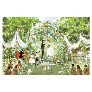 猫的天空之城拼图1000片成人版婚礼进行时朱鼓励朋友结婚新婚礼物