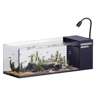 溪流缸2025新款鱼缸过滤制氧一体机客厅侧滤小型超白玻璃造景全套