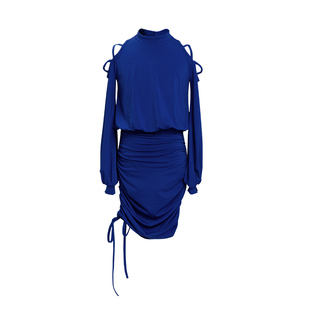 茜卡索 拉丁舞服女童秋冬新款练习服套装儿童舞蹈服连衣裙G3670