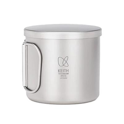 Keith铠斯钛水杯金属户外咖啡杯子纯钛可烧水家用办公茶杯马克杯