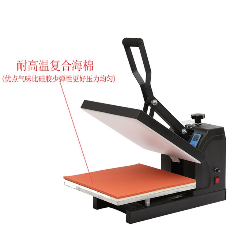 38*38CM热转印机器设备高压平板烫画机烫钻机锦旗T恤印花机压烫机