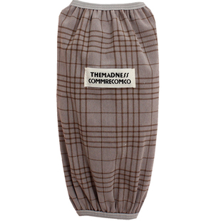 成人袖套男女大学生防污学习工作羽绒服套袖时尚格子冬季长款护袖