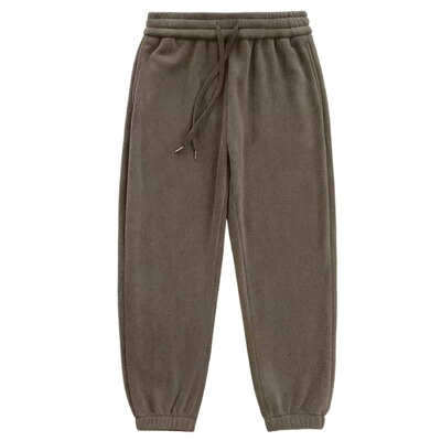 双面摇粒绒裤子男女款加绒加厚宽松大码保暖卫裤运动休闲裤冬季